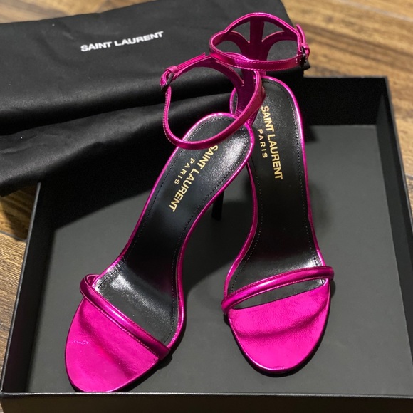 NWT Saint Laurent Lexi Fushia sandals - Picture 12 of 15